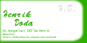 henrik doda business card